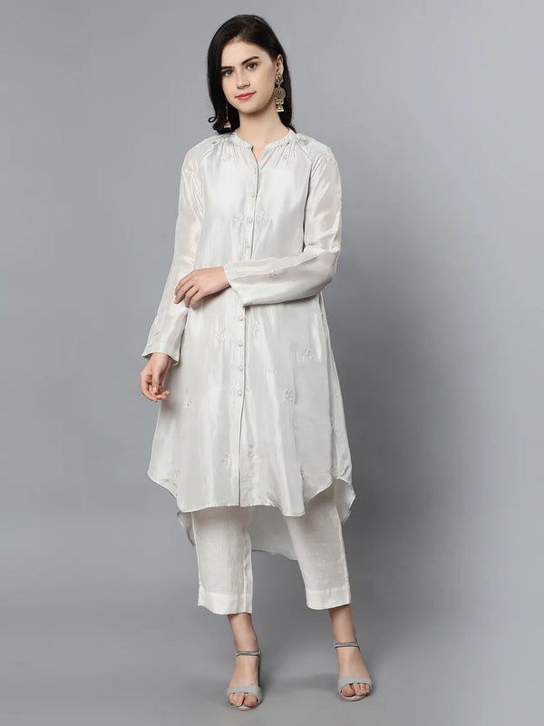 100% Cupro Silk petal tunic