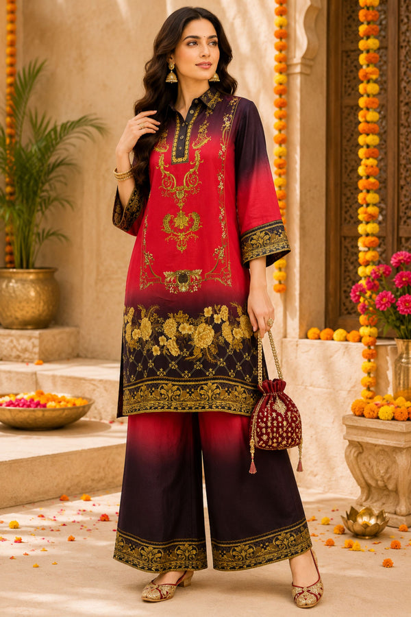 Layan Viscose Crepe Kurta Set