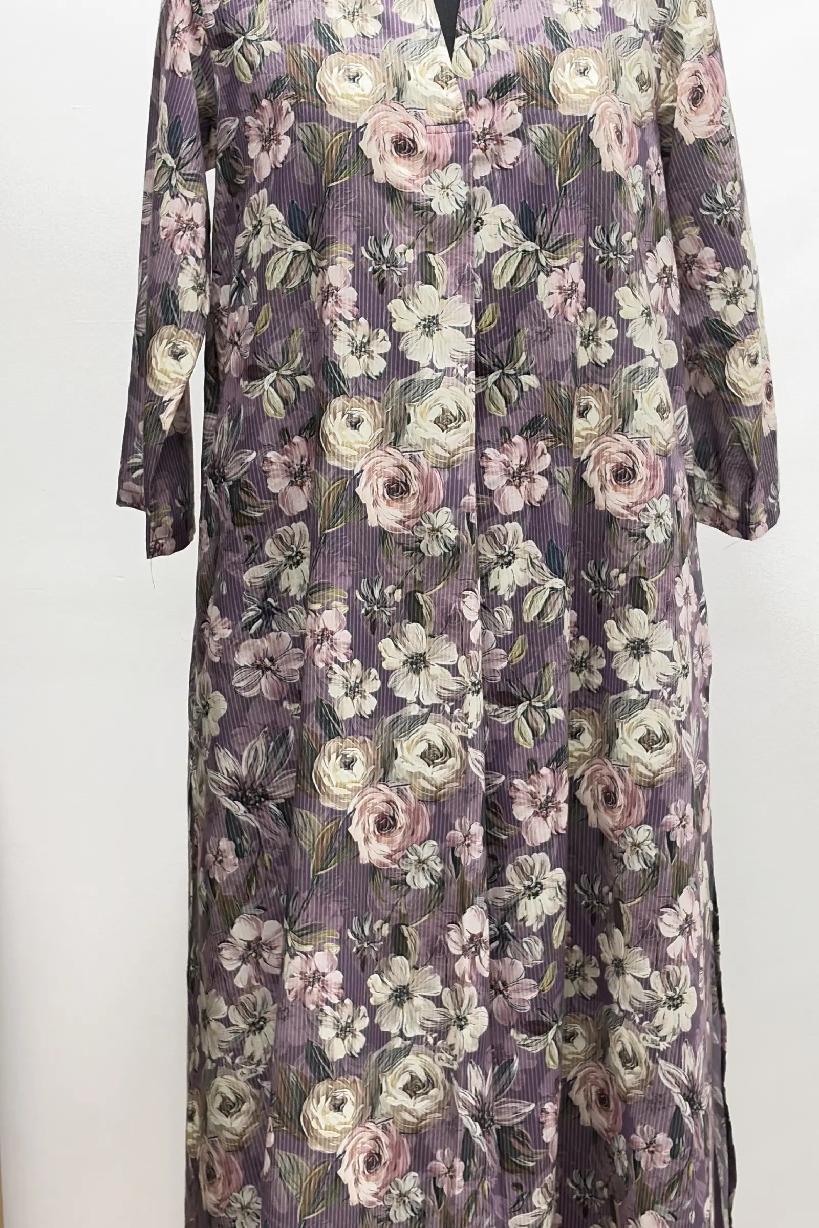Darika Cotton Lavender Floral Print Kurta Set