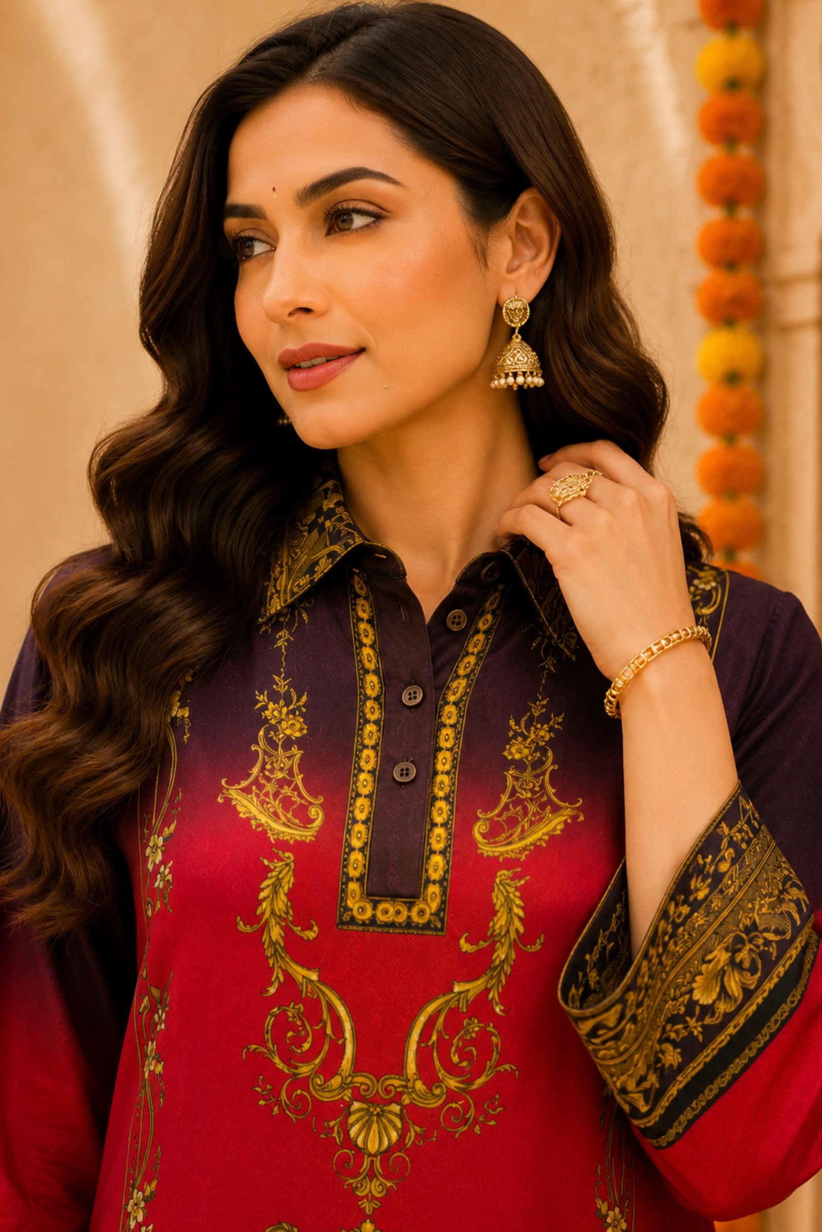 Layan Viscose Crepe Kurta Set