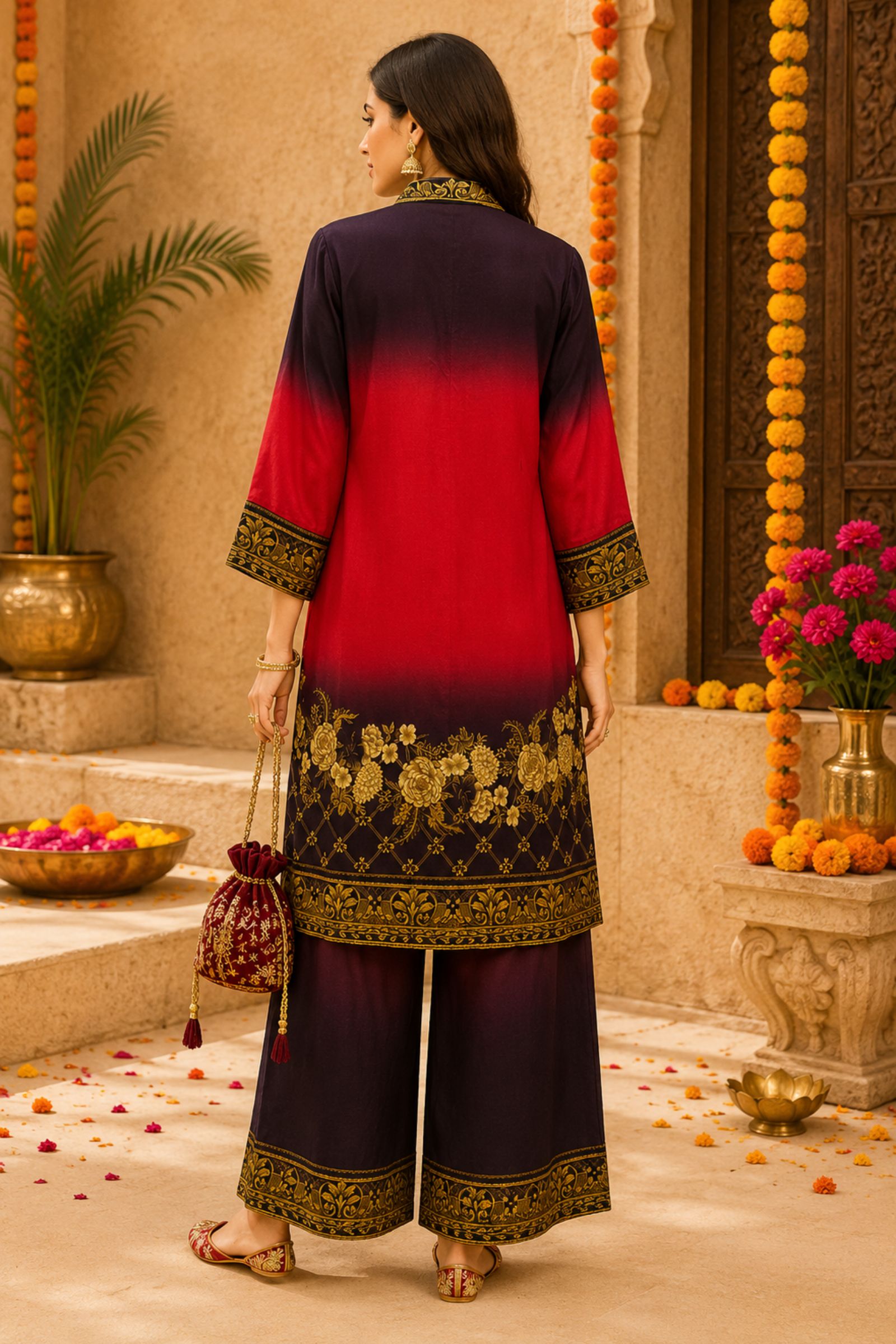 Layan Viscose Crepe Kurta Set