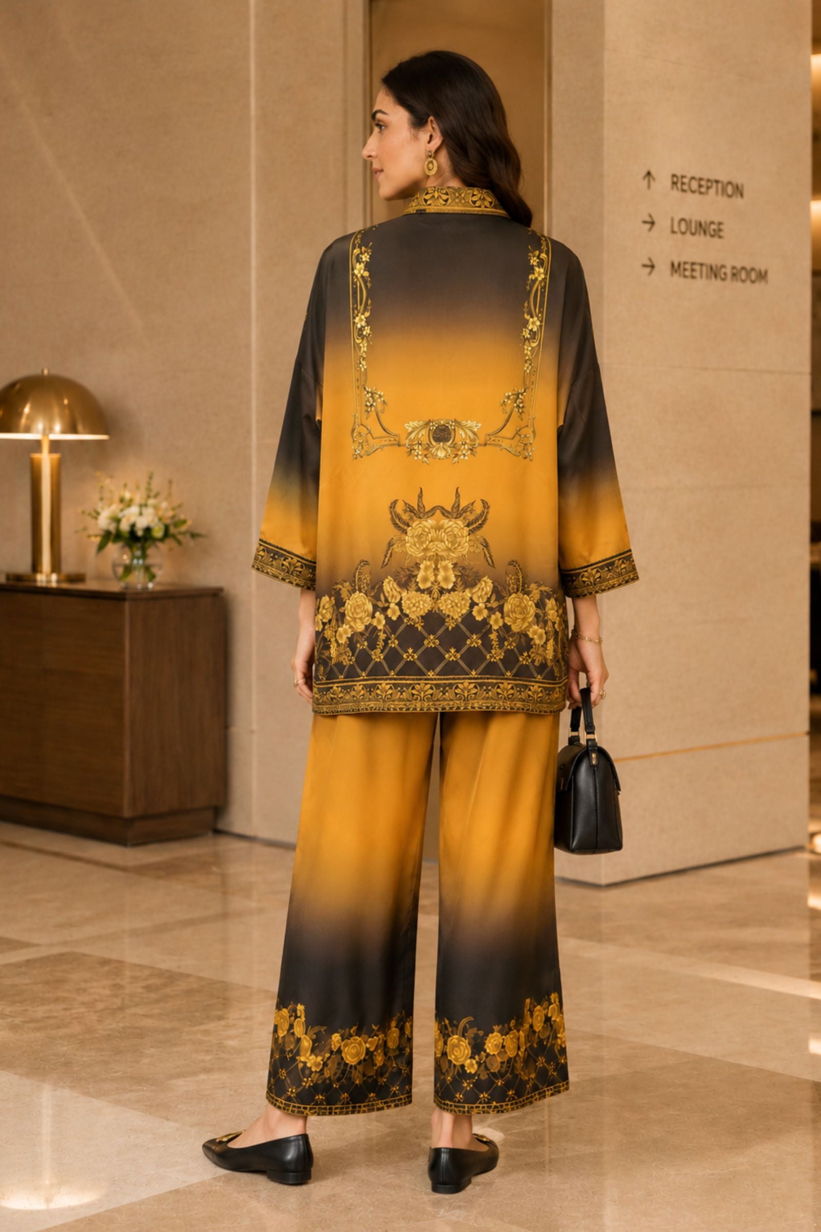 Keshvi Crepe Floral Print Kurta Set