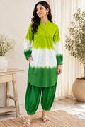 Green Aura Ombre Co-ord Set