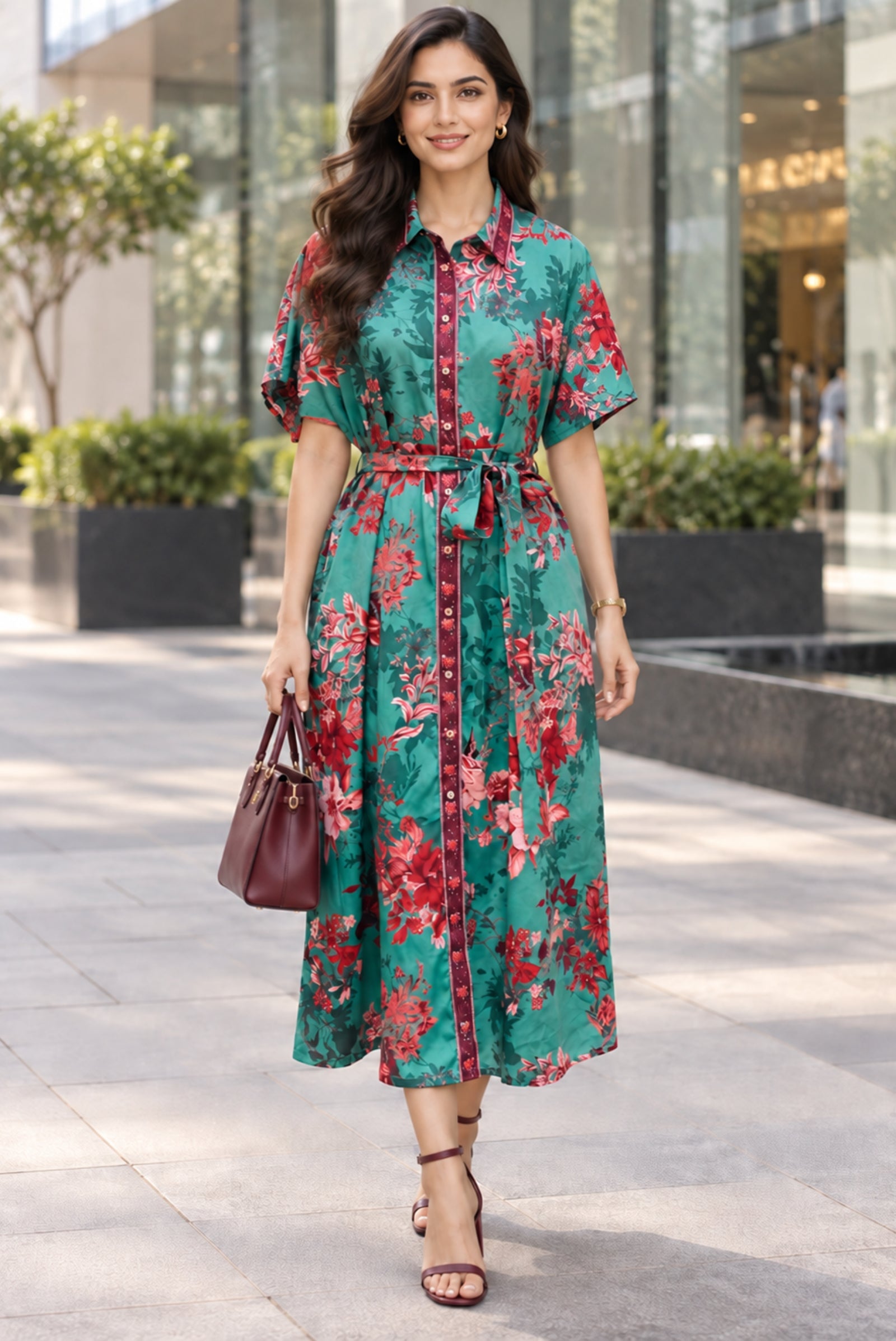 Chitrani Crepe Floral Dress