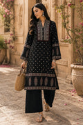 Yukti Cotton Cream Base with Classic Black Ethnic Print Kurta Set