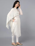 Chanderi kurta with 100% Cupro silk drape.