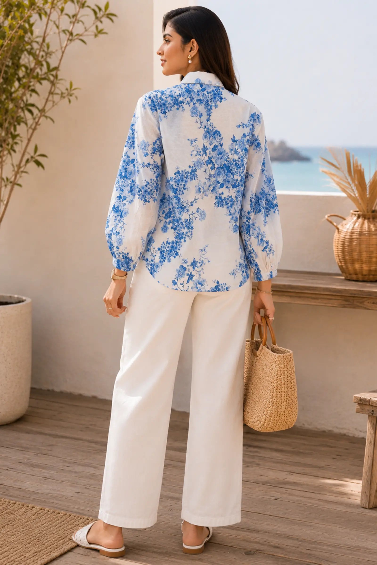 Kshirja Cotton Flora Shirt