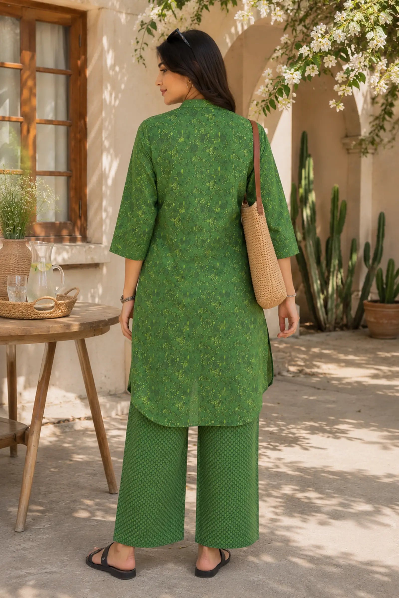 Richa Cotton Printed Green Co-ord Set