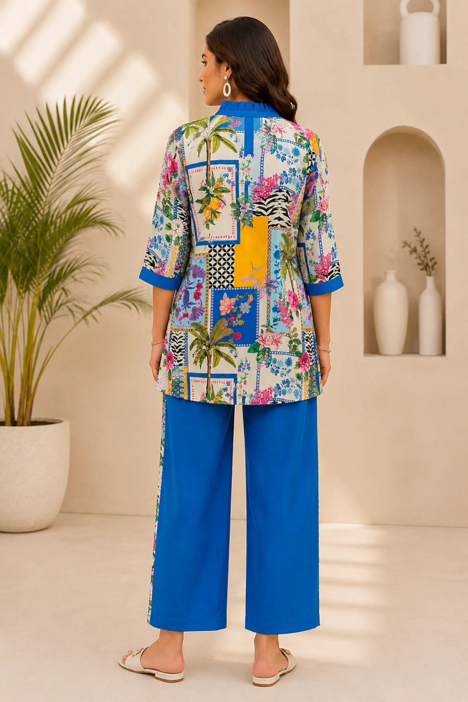 Hamsika Cotton Patchwork Floral Print Co-ord Set