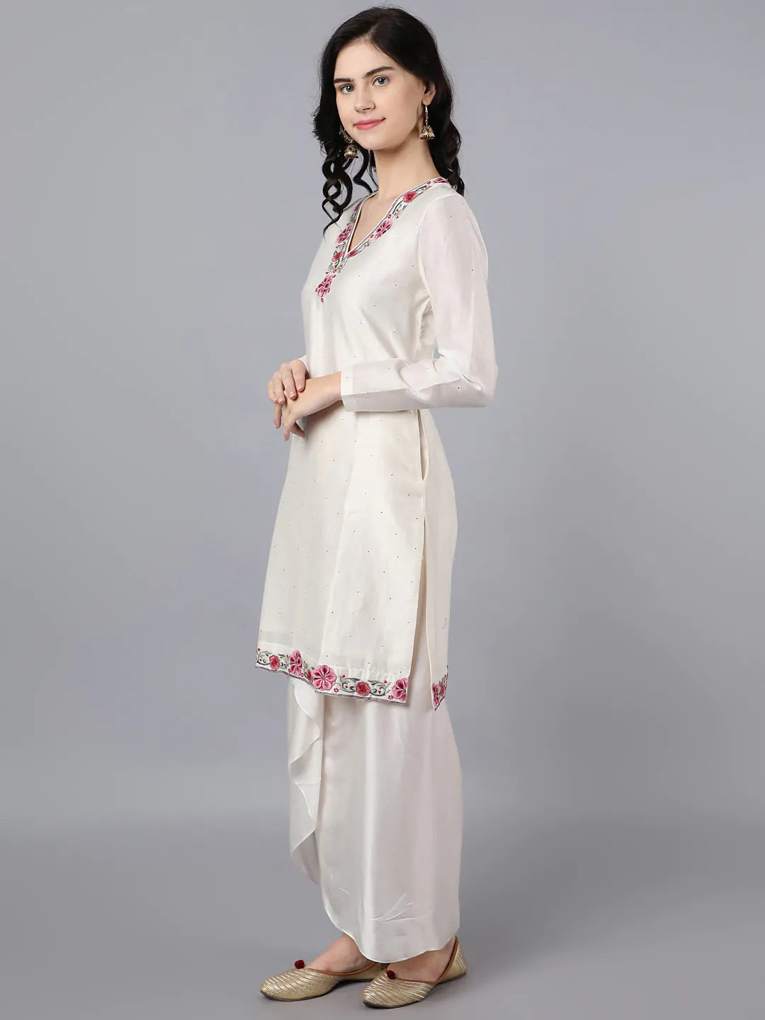 Ivory dhoti Set