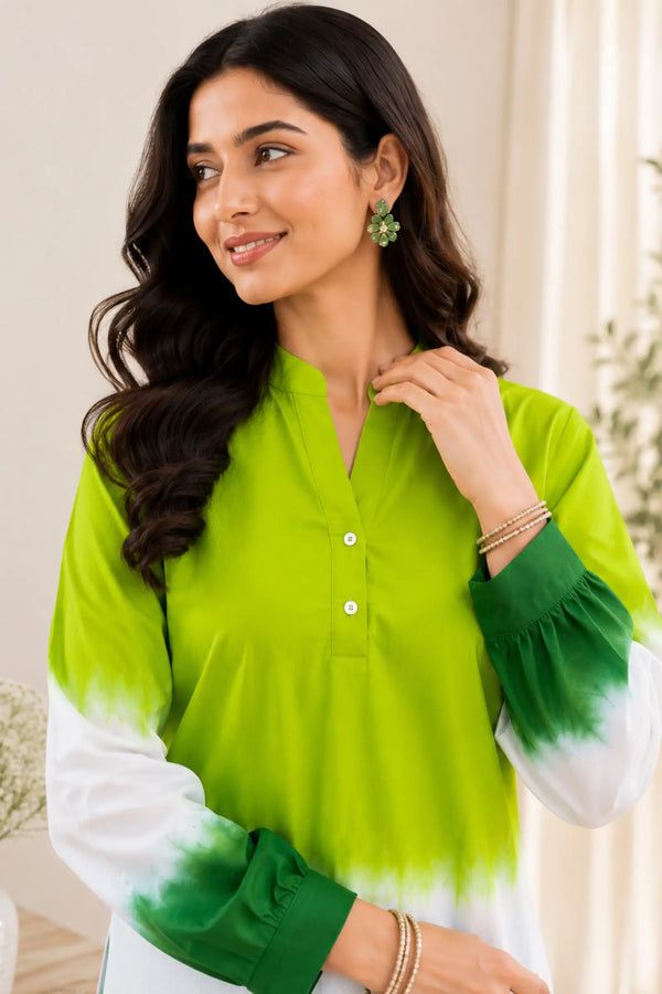 Green Aura Ombre Co-ord Set