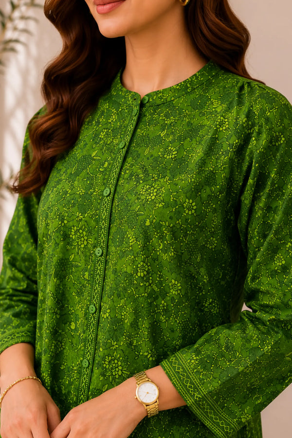 Eesha Cotton Leaf Green Co-ord Set