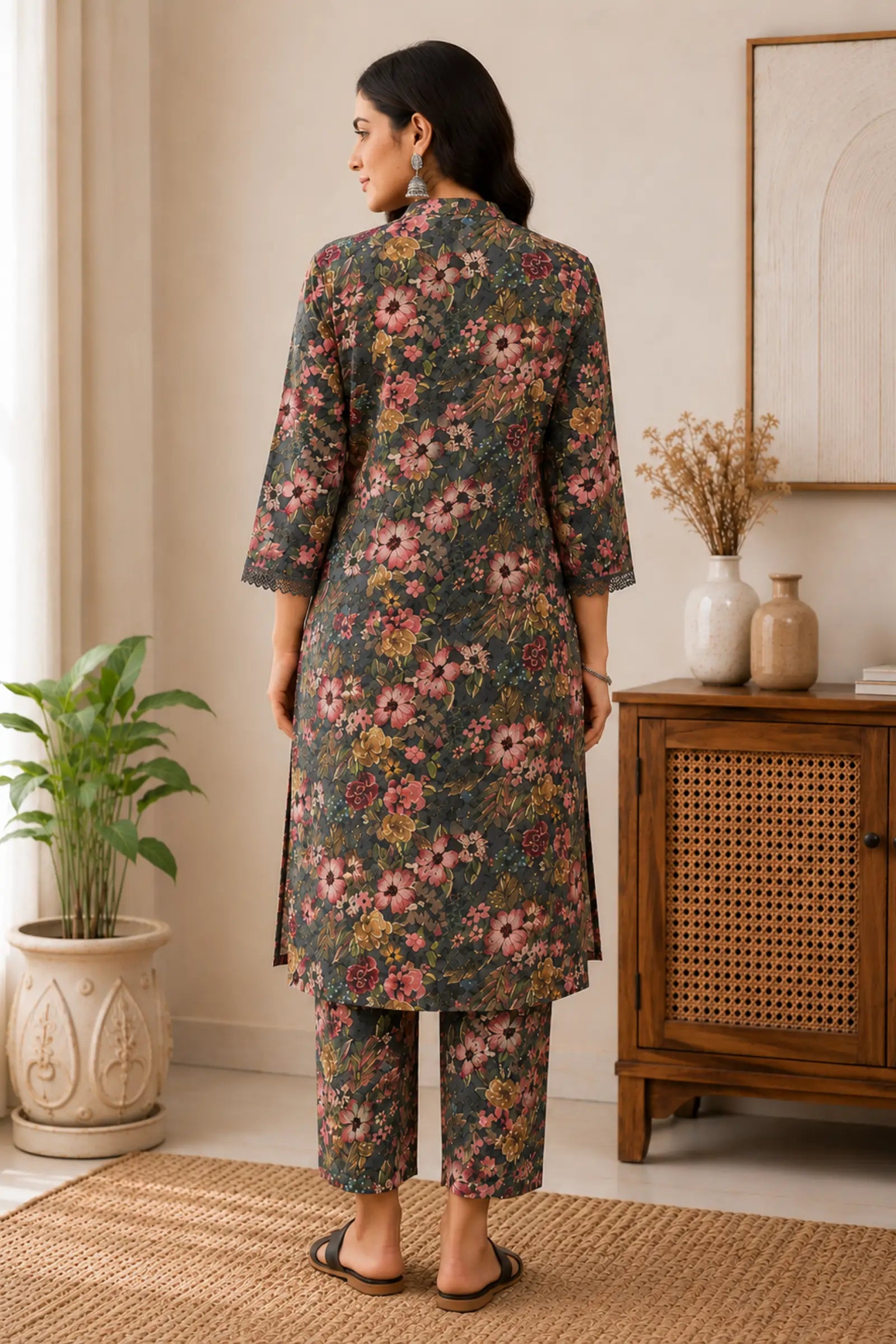 Aashvi Cotton Ethnic Print Kurta Set
