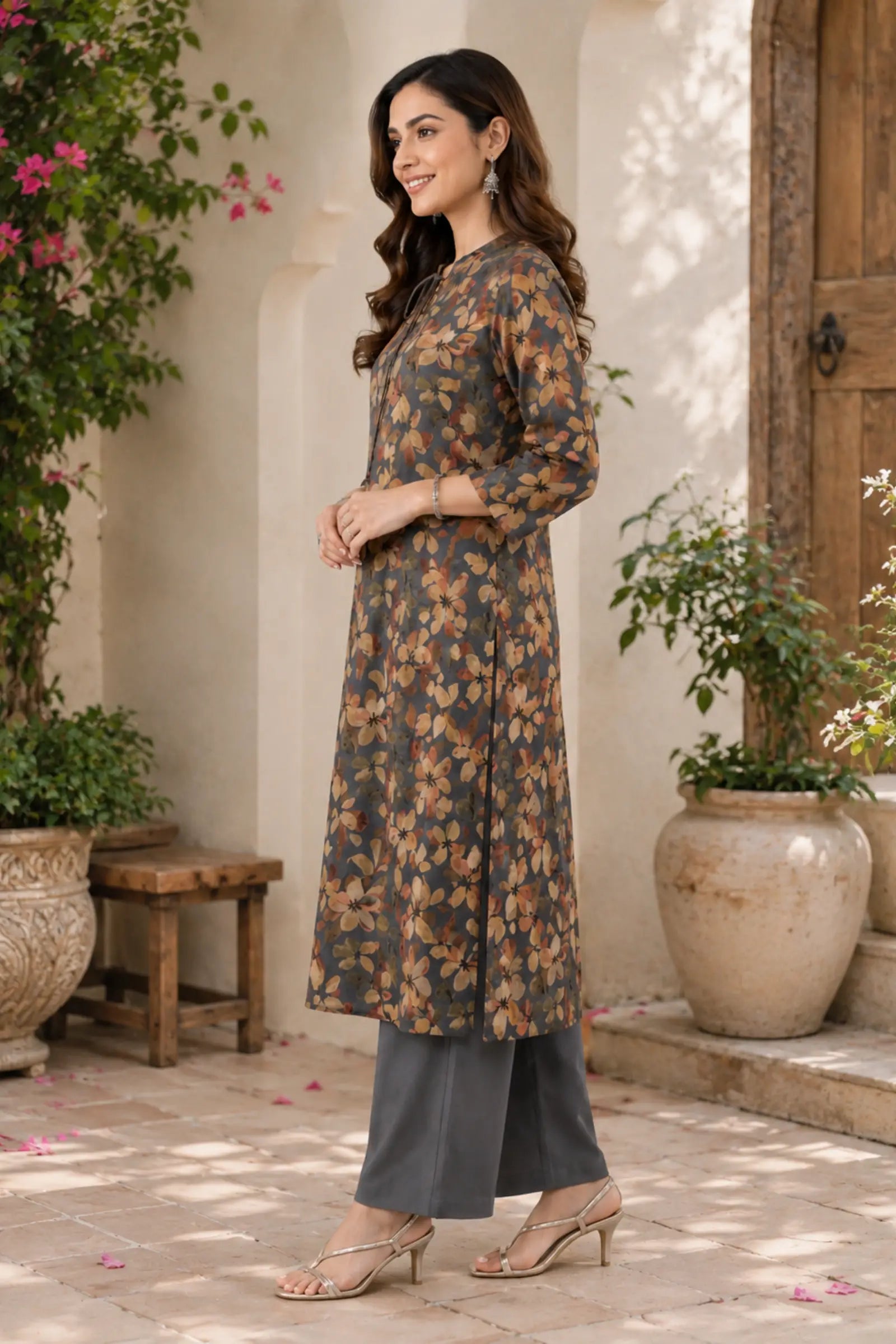 Amara Cotton Ethnic Print Kurta Set