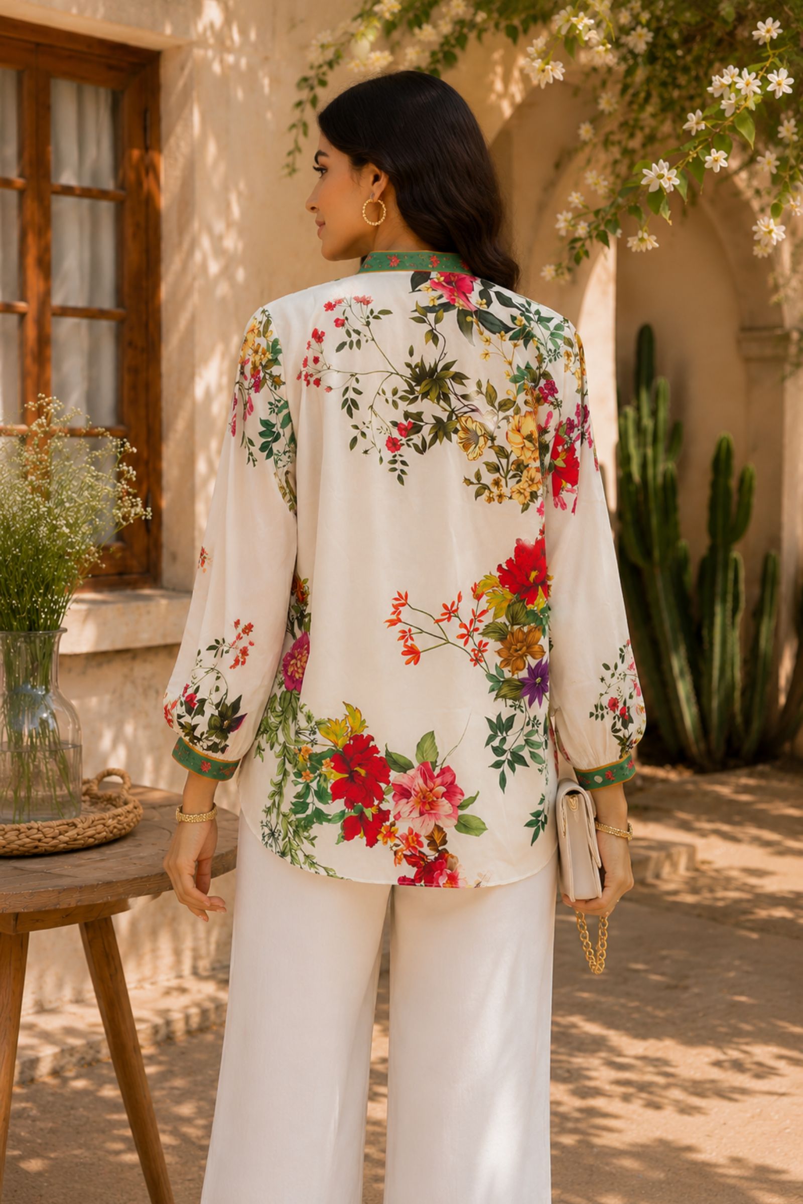 Aiyanna Crepe Floral Print Top
