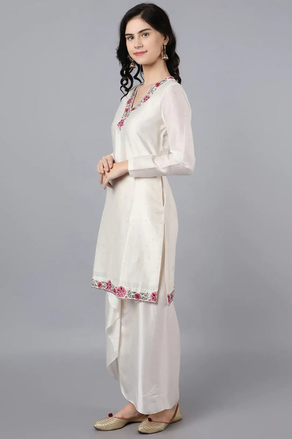 Ivory dhoti Set