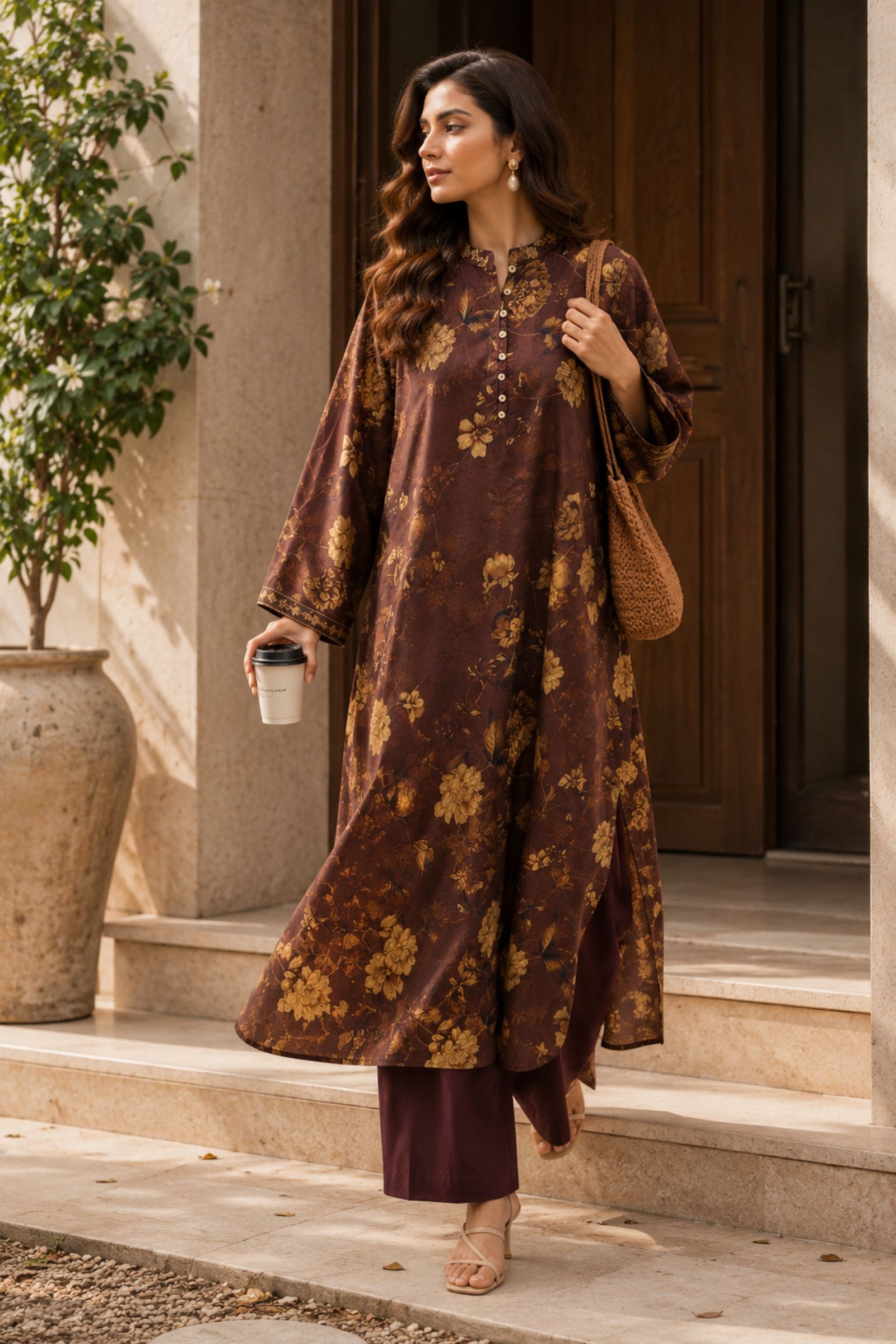 Nitara Cotton Floral Print Kurta Set