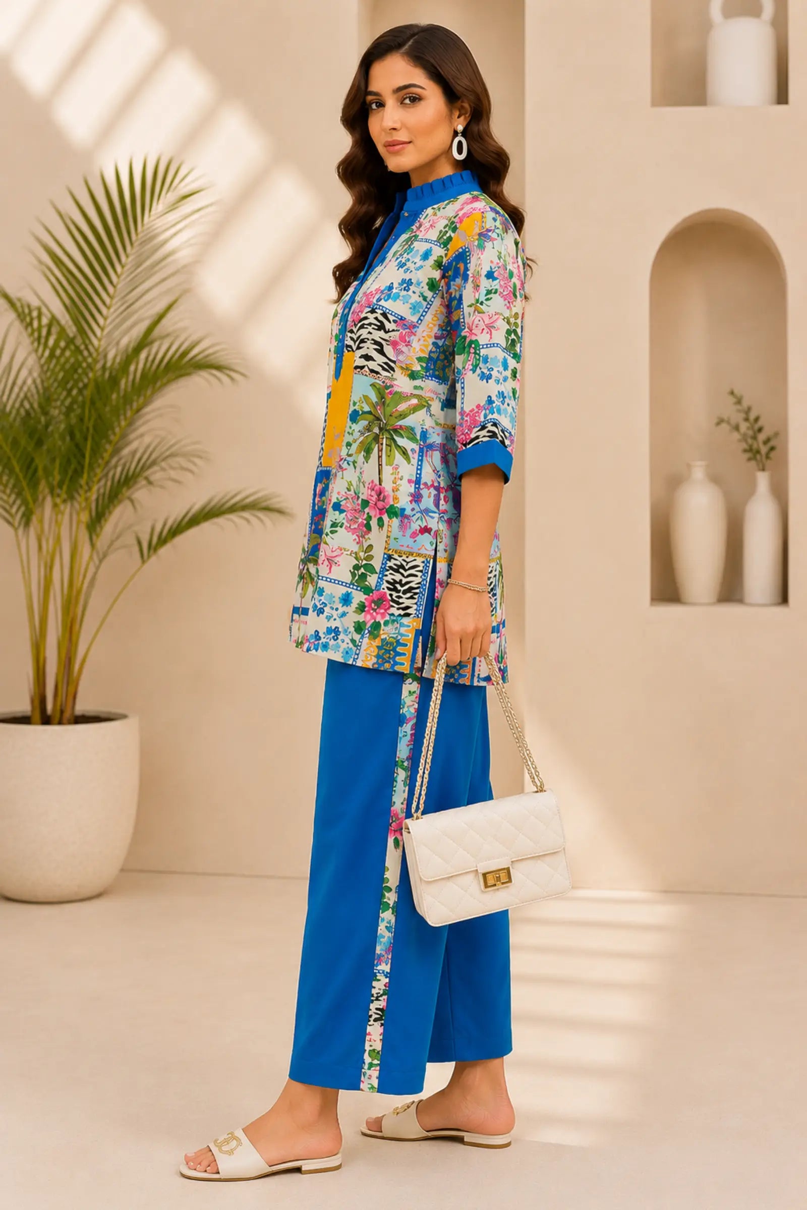 Hamsika Cotton Patchwork Floral Print Co-ord Set