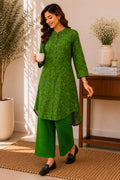 Eesha Cotton Leaf Green Co-ord Set