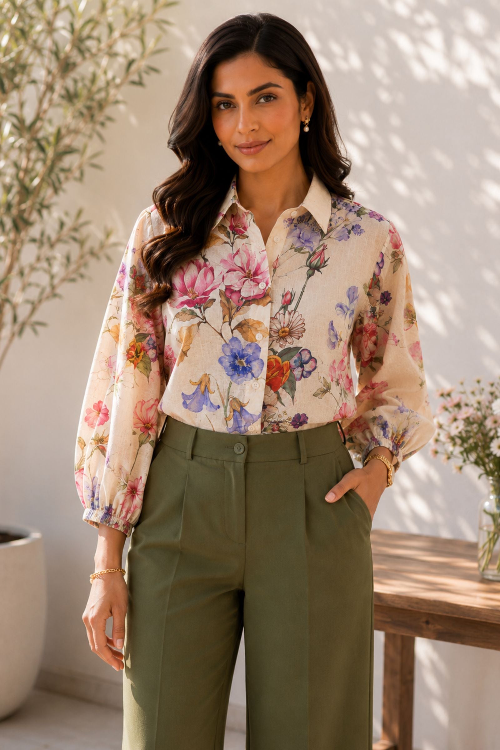 Vritika Cotton Flora Shirt