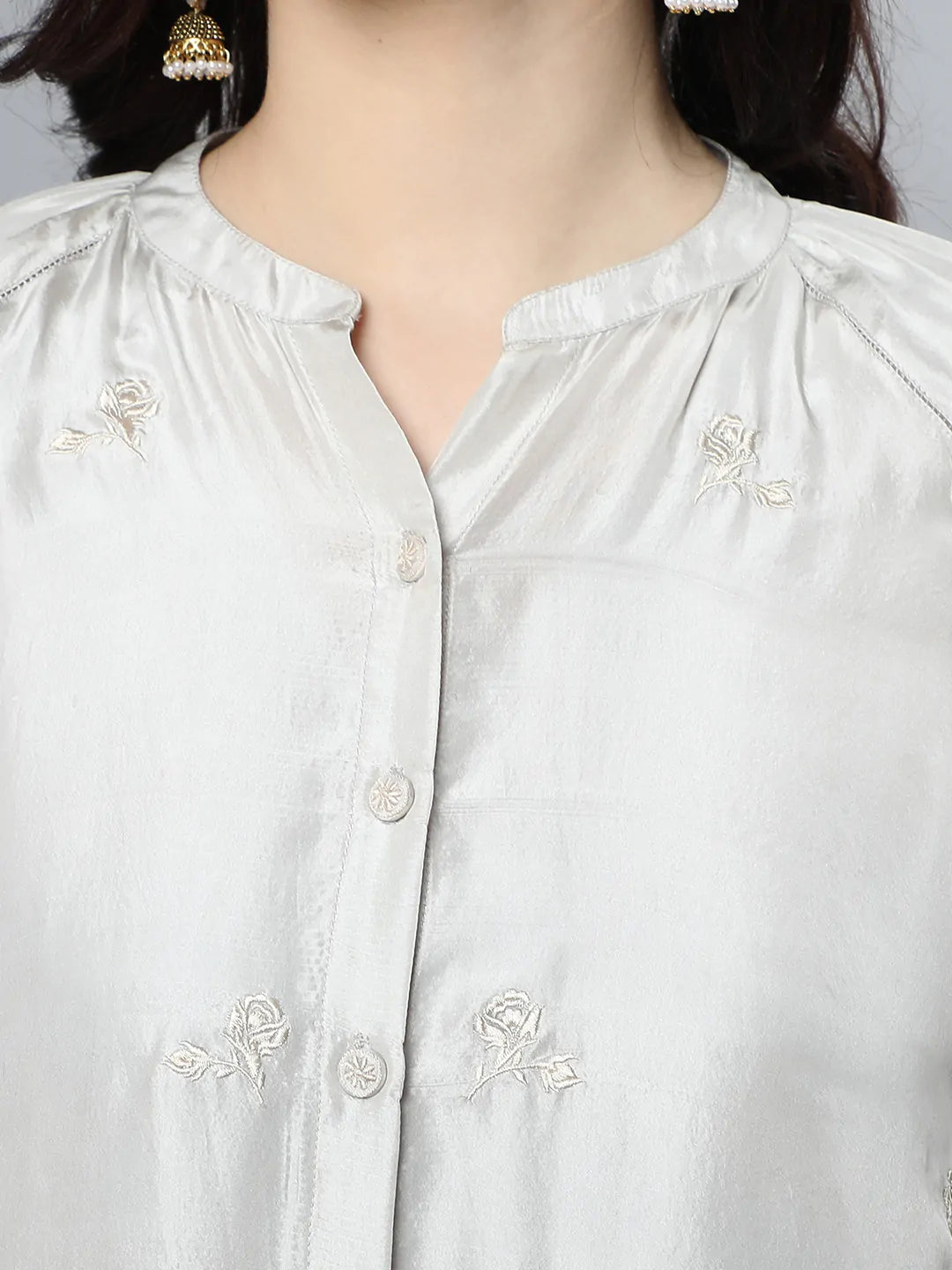 100% Cupro Silk petal tunic
