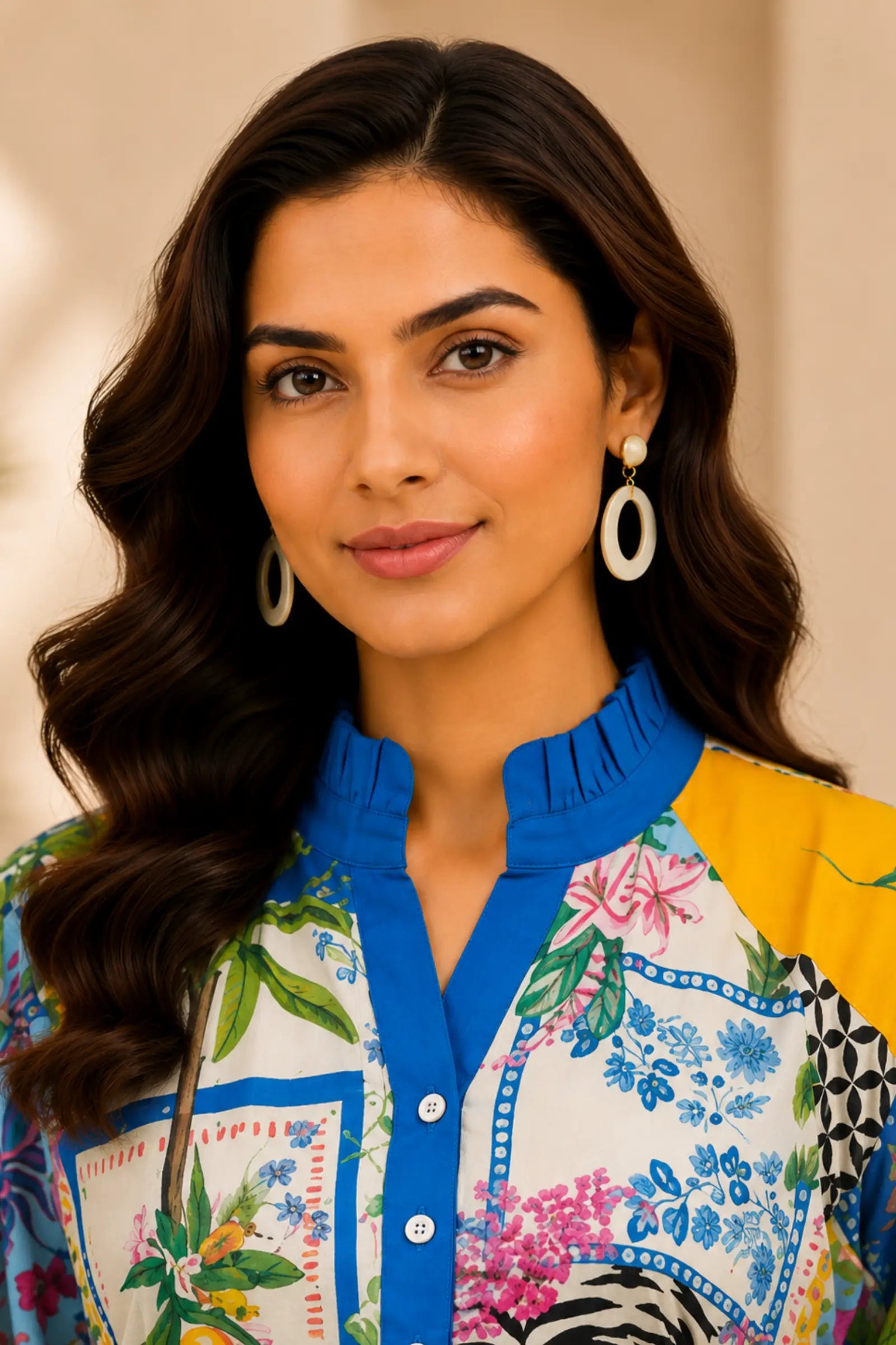 Hamsika Cotton Patchwork Floral Print Co-ord Set