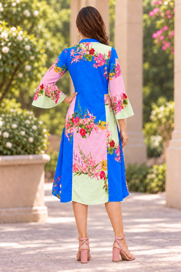 Bhakti Cotton Floral Midi Dress