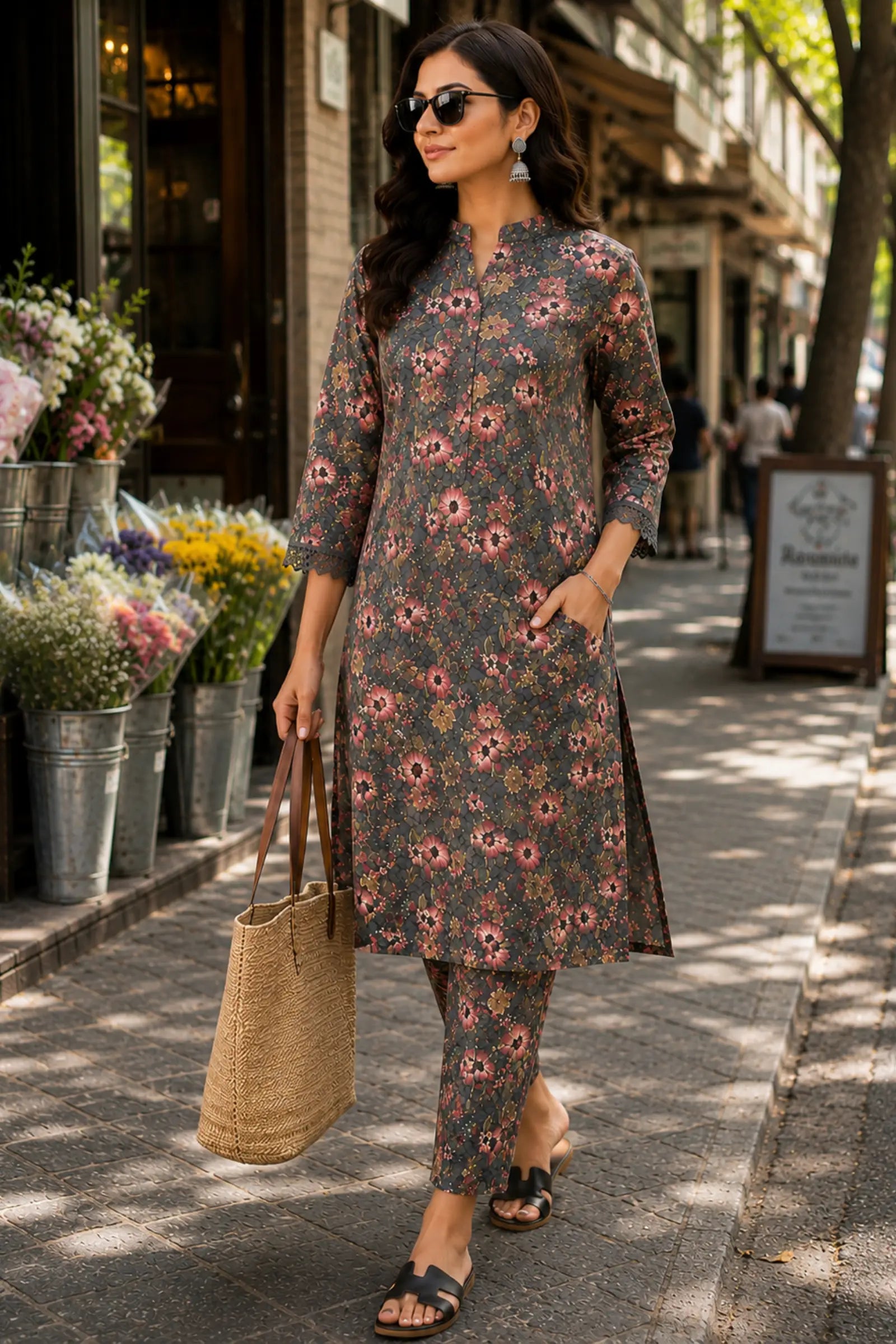 Aashvi Cotton Ethnic Print Kurta Set