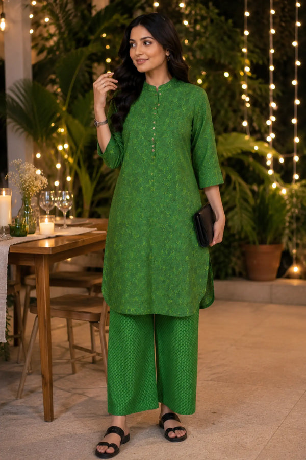 Richa Cotton Printed Green Co-ord Set