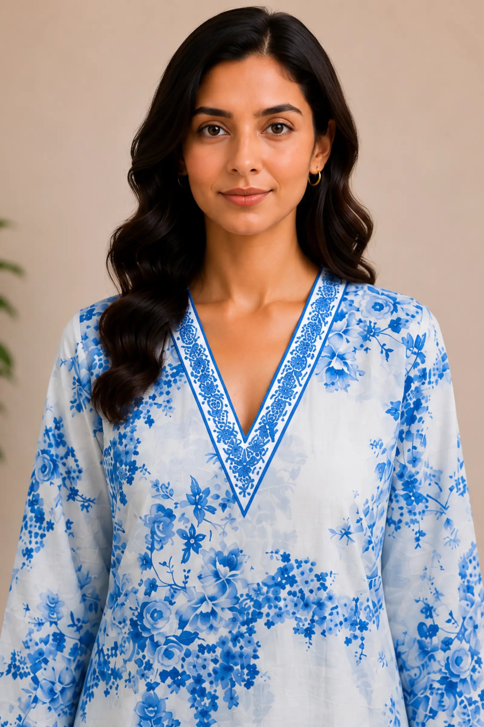 Sitara Cotton Printed Semi A Line Kurta Set