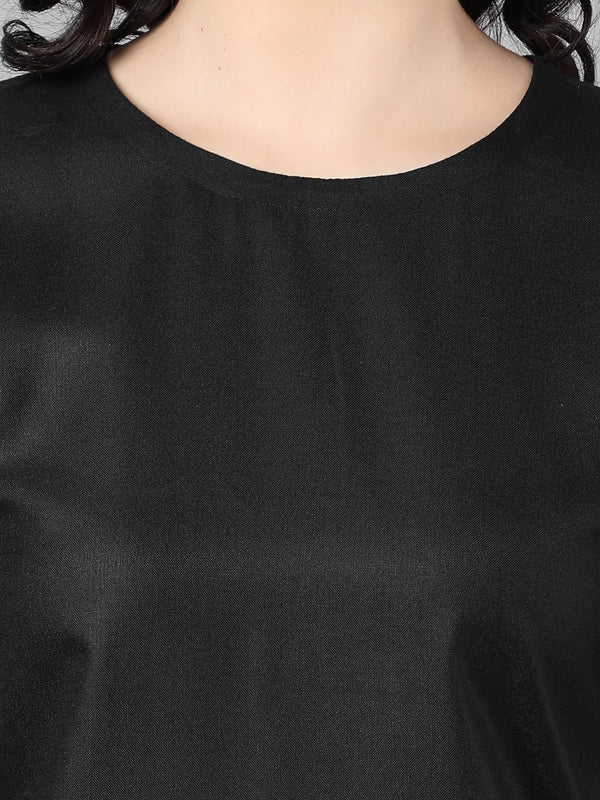 Tunic in chanderi with mukaish work on sleeves