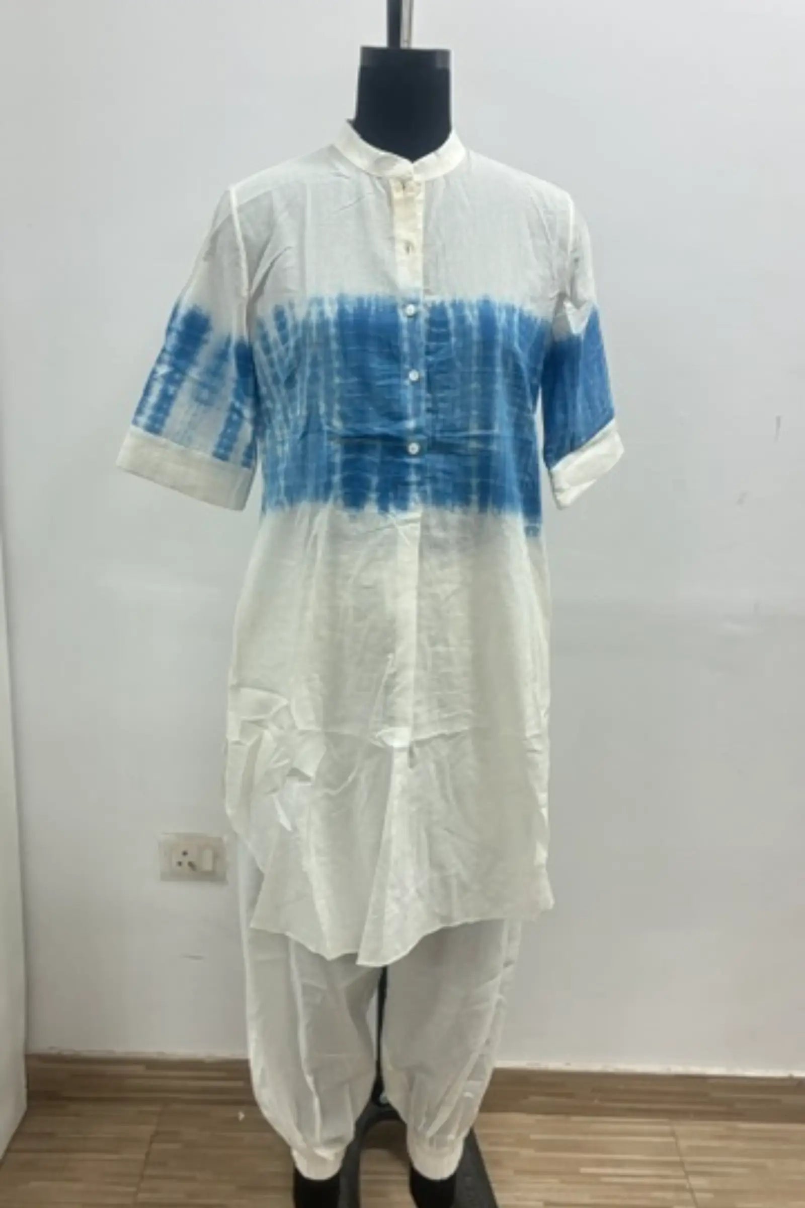 Blue Breeze Tie-Dye Cotton Co-ord Set
