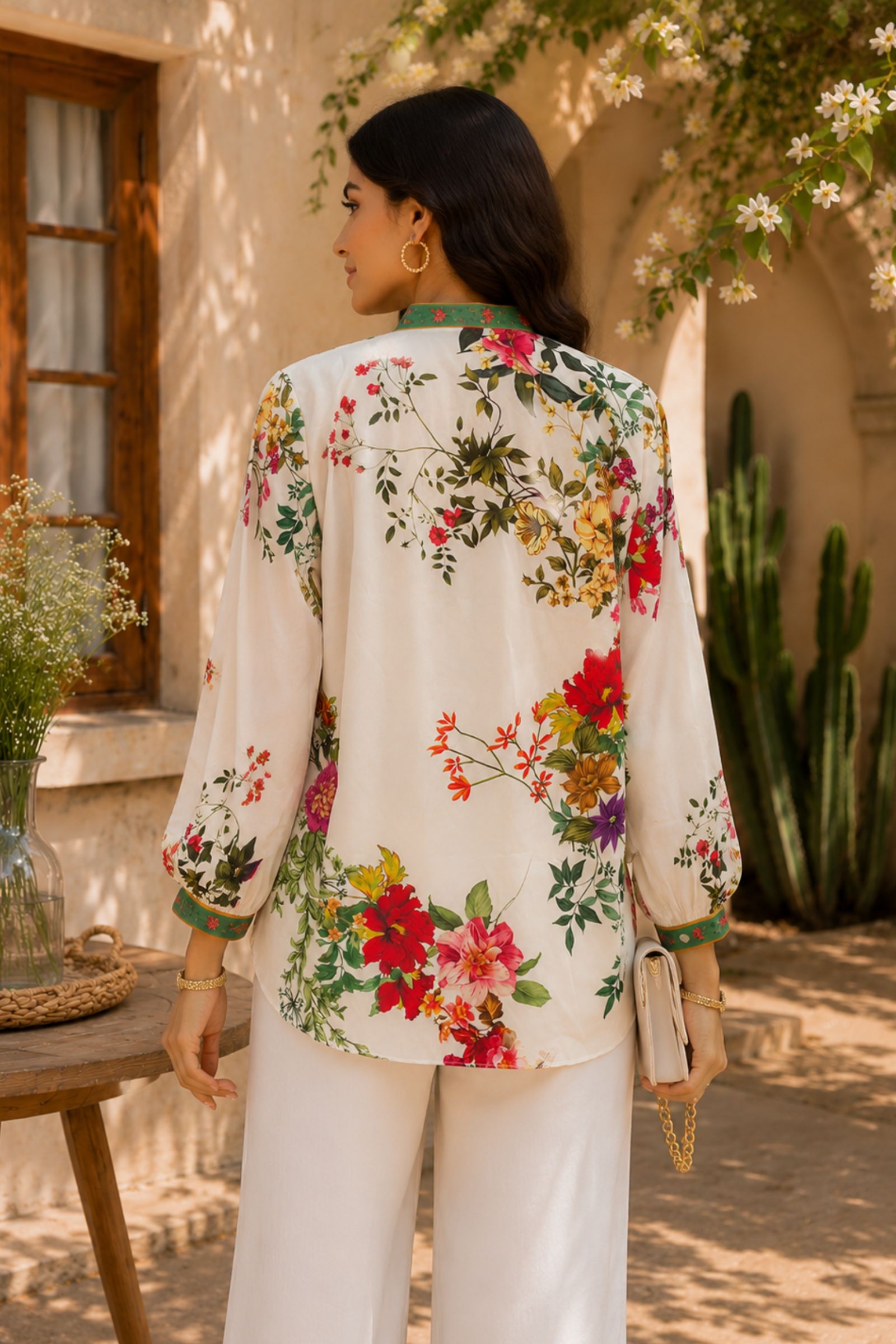 Aiyanna Crepe Floral Print Top