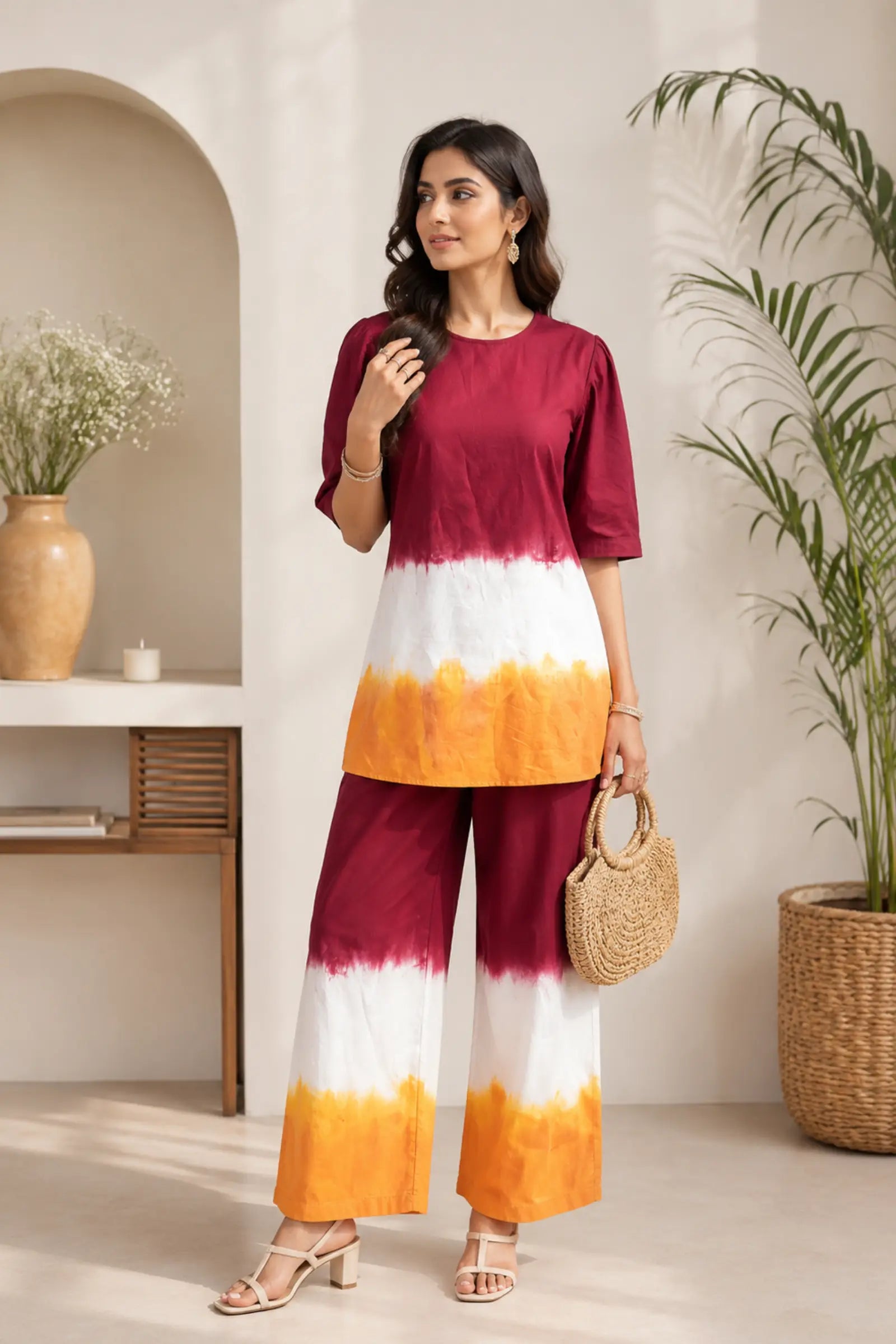Sunset Bloom Cotton Co-ord Set