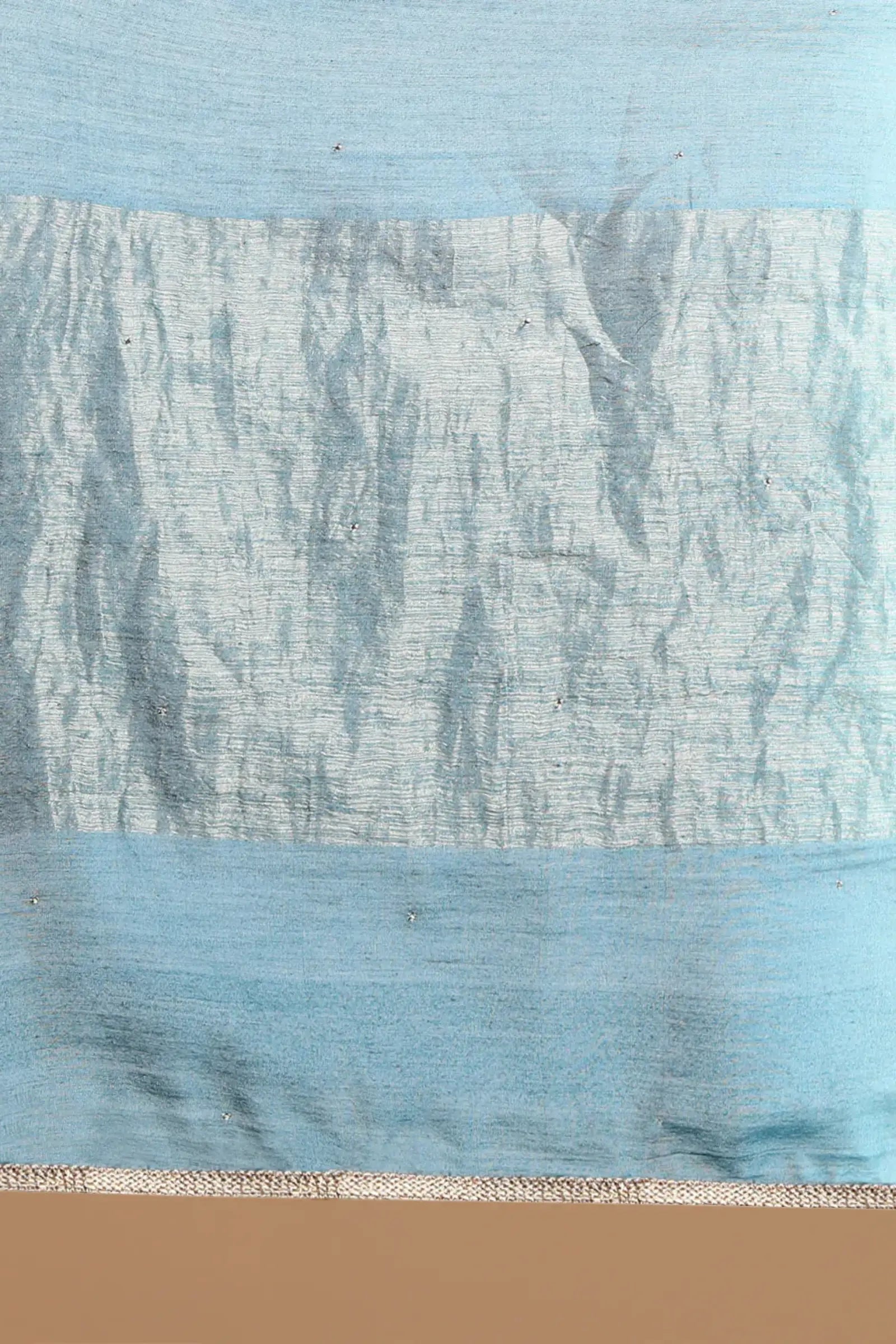 Pastel blue high low kurta with hand and machine embroidery , paired with embroidered wide farshi