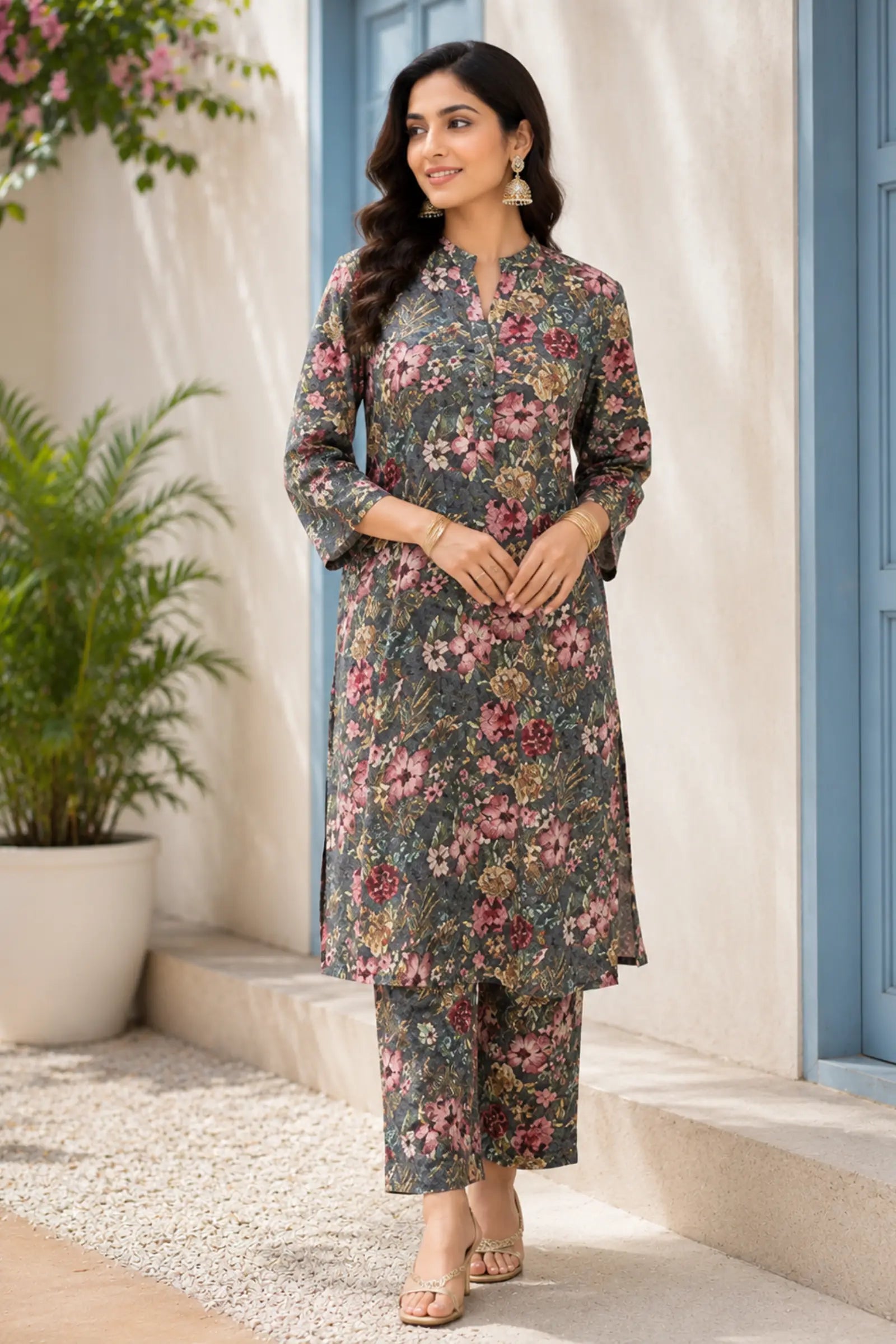Aashvi Cotton Ethnic Print Kurta Set