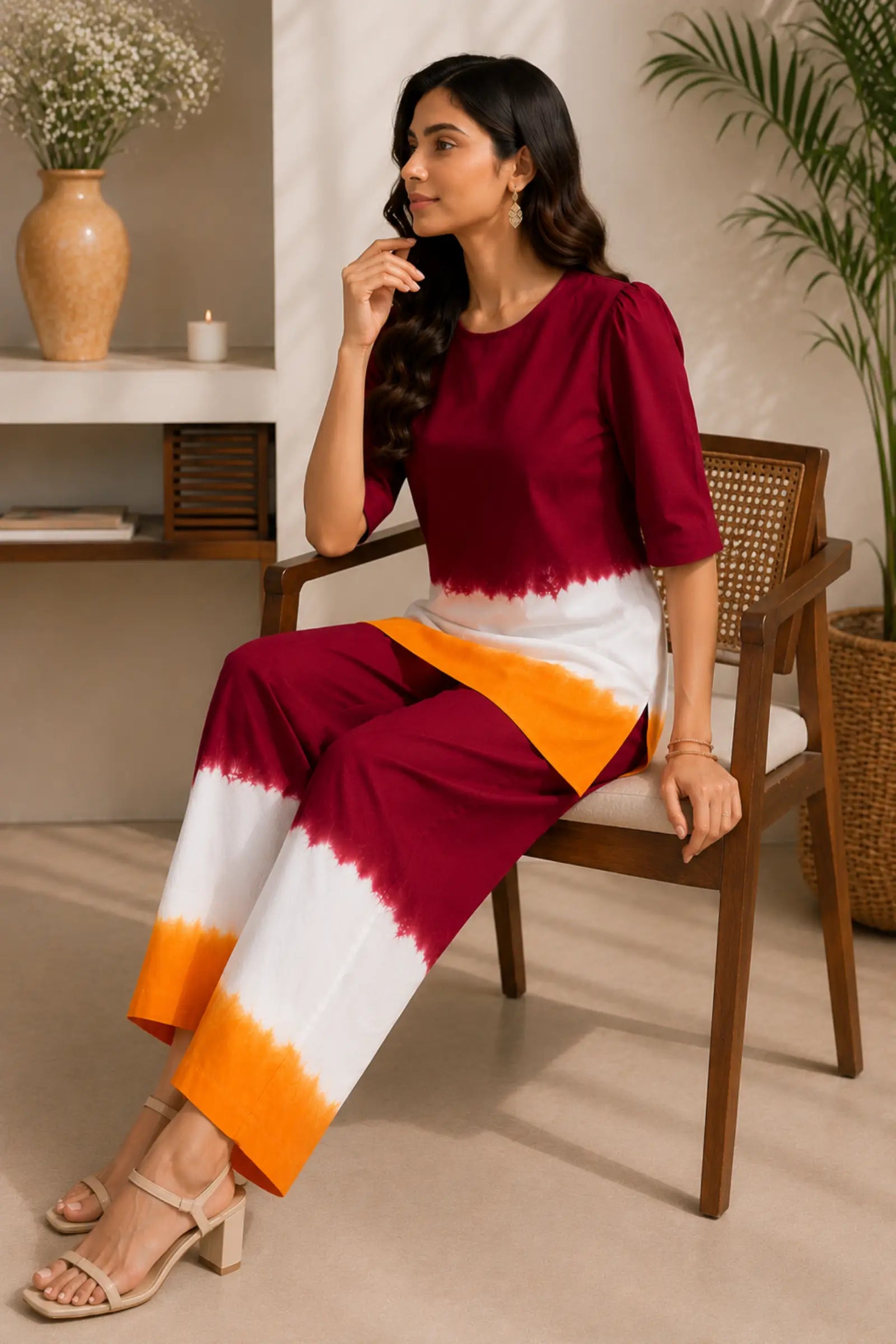 Sunset Bloom Cotton Co-ord Set