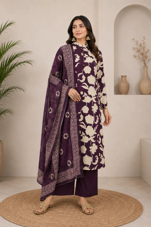 Laksha Cotton Floral Print Complete Suit Set