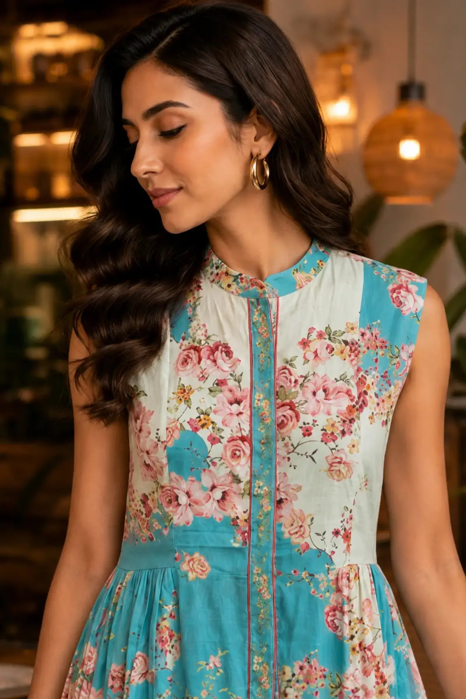 Geet Cotton Floral Print Dress