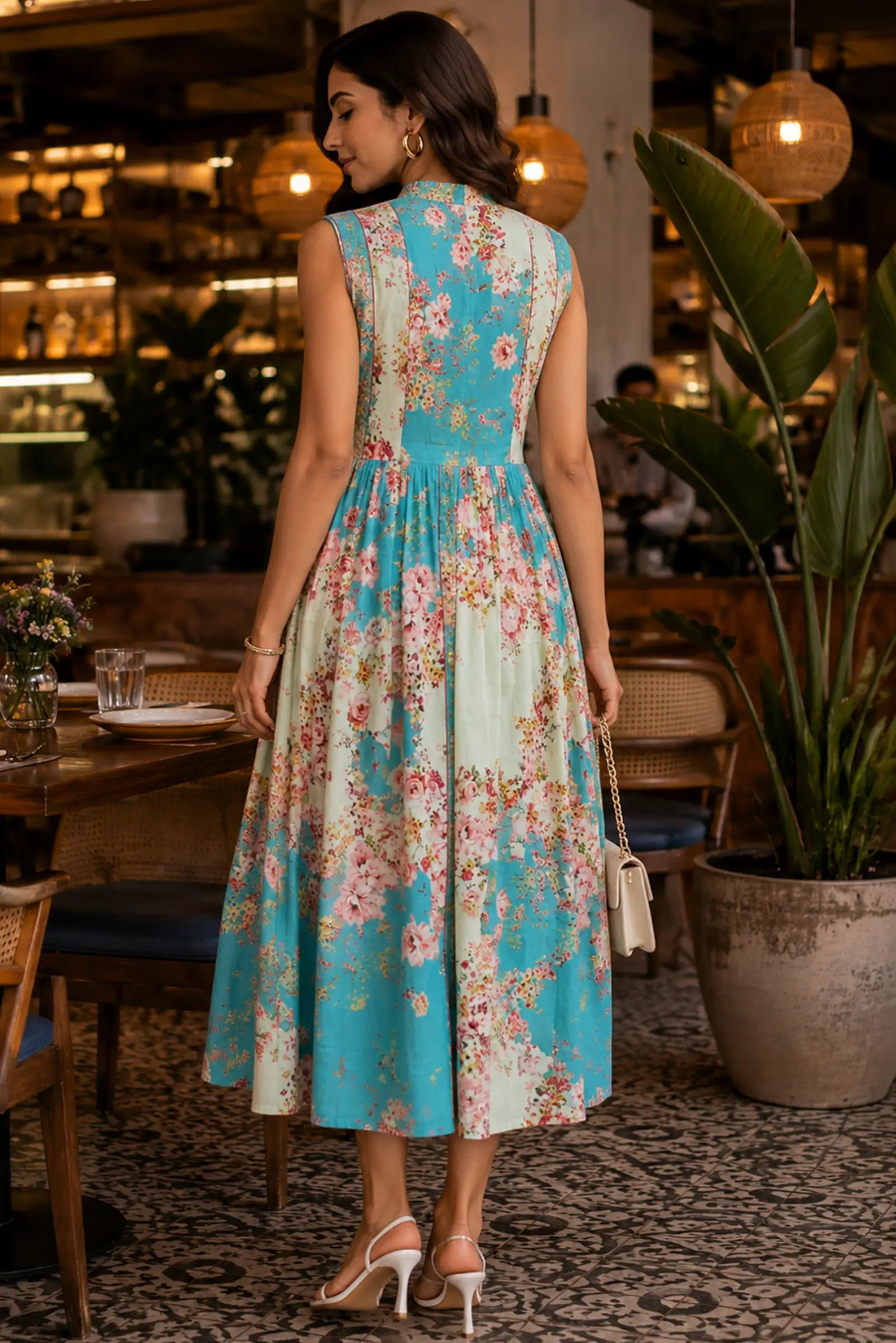 Geet Cotton Floral Print Dress