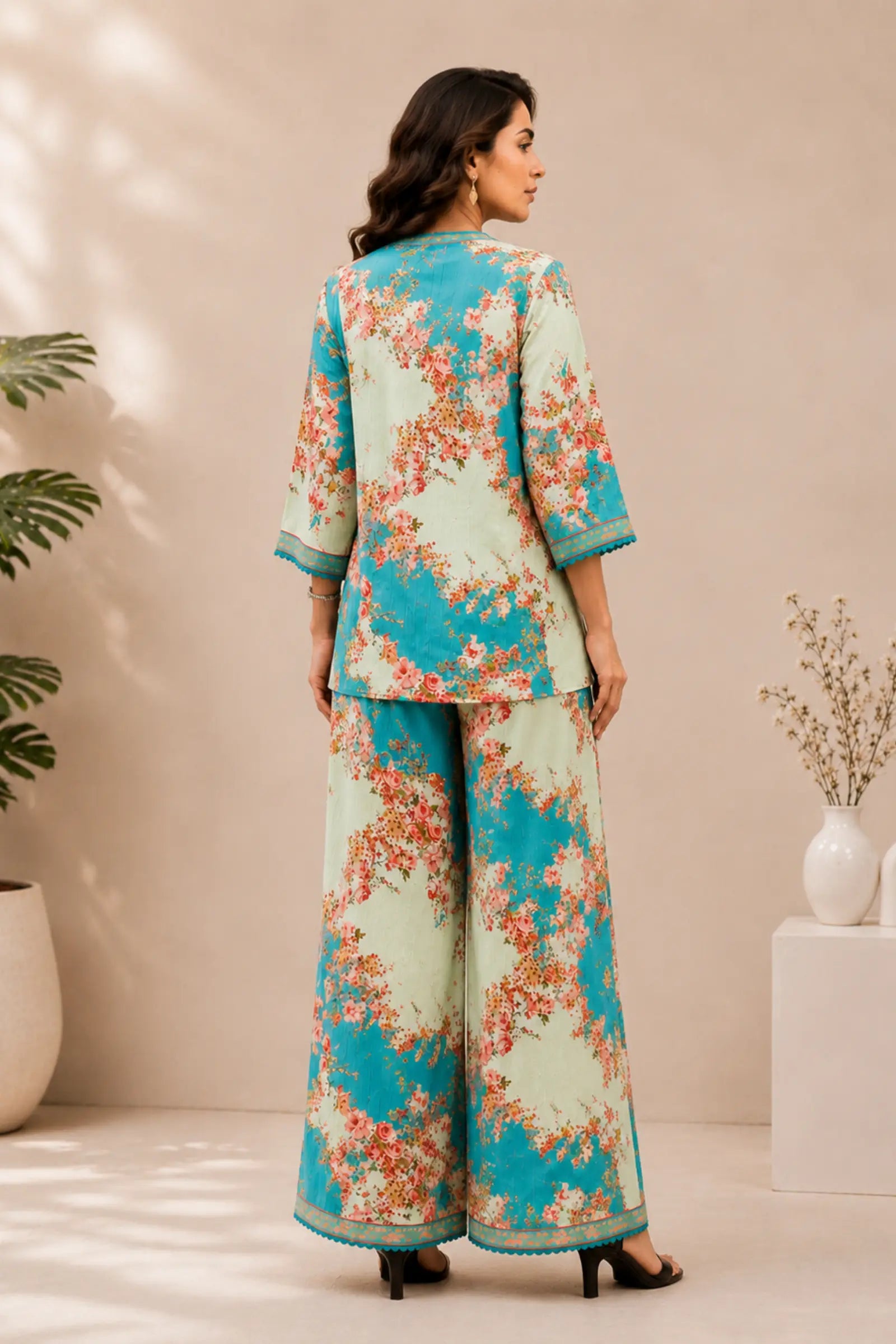 Akraya Ocean Bloom Floral Co-Ord Set