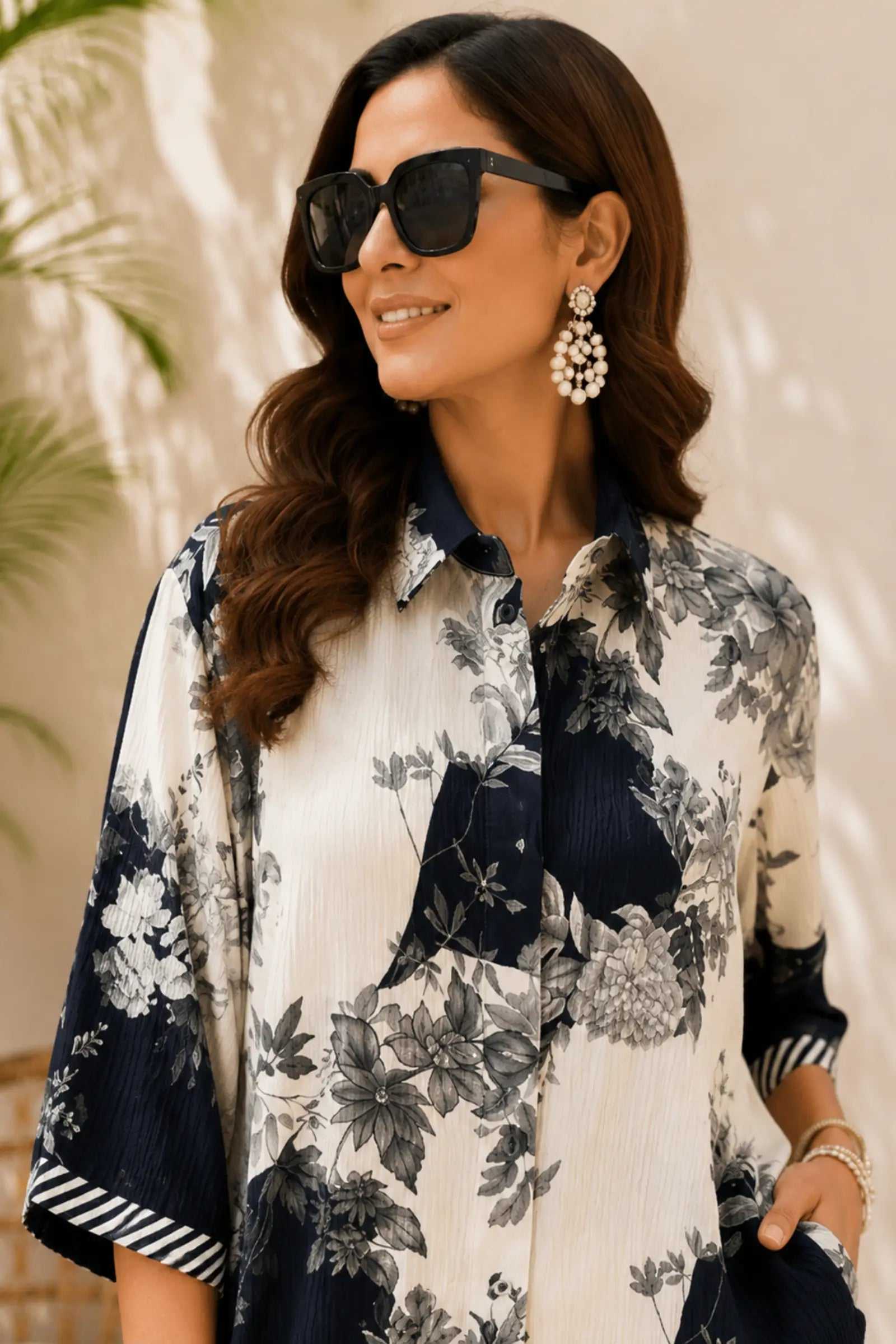 Sriyathi Vintage Noir Floral Co-ord Set