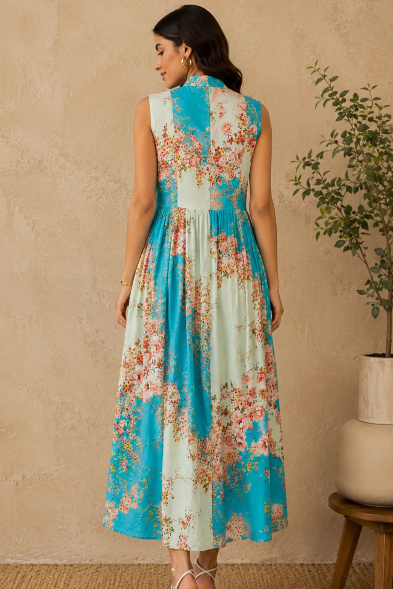 Geet Cotton Floral Print Dress