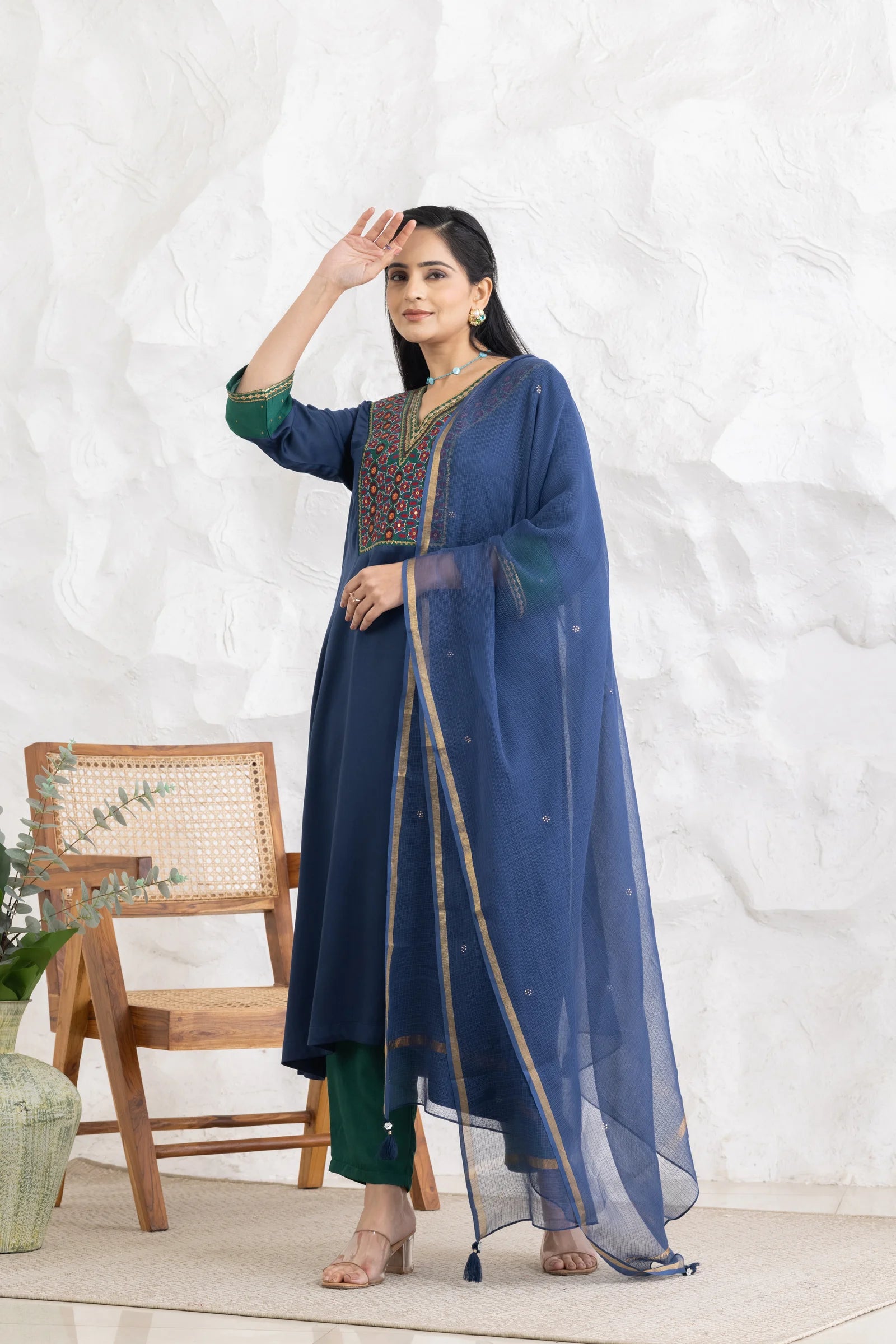 Kota Dupatta Blue