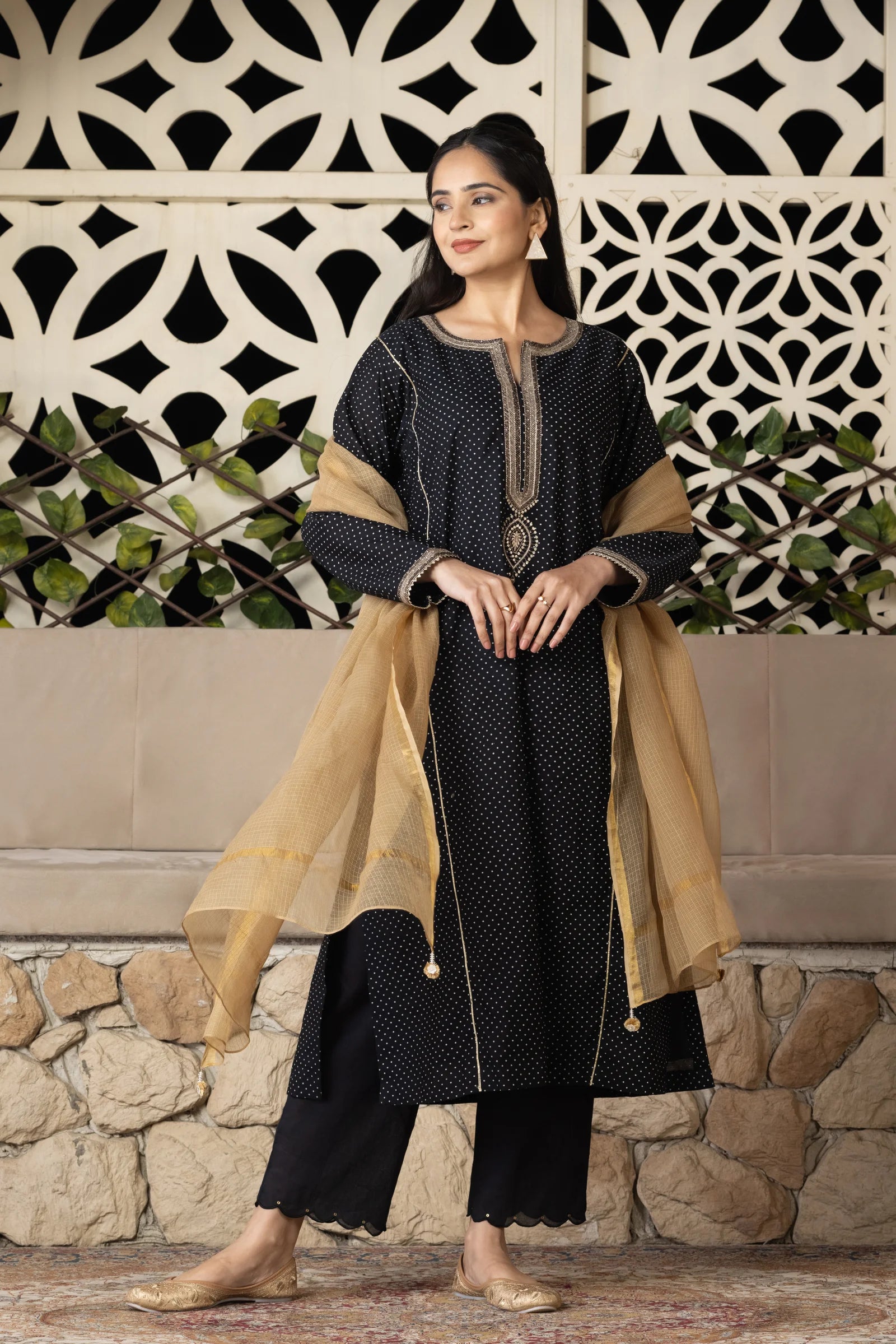 Kota Dupatta Beige