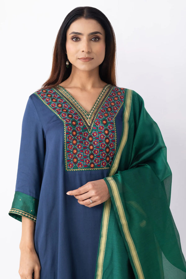 Kyomi Blue Kurta Set