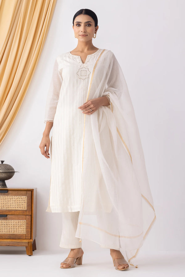 Kota Dupatta Ivory