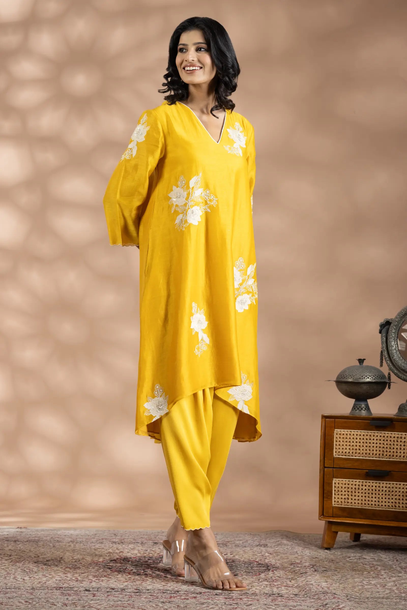 Floral Applique Kurta
