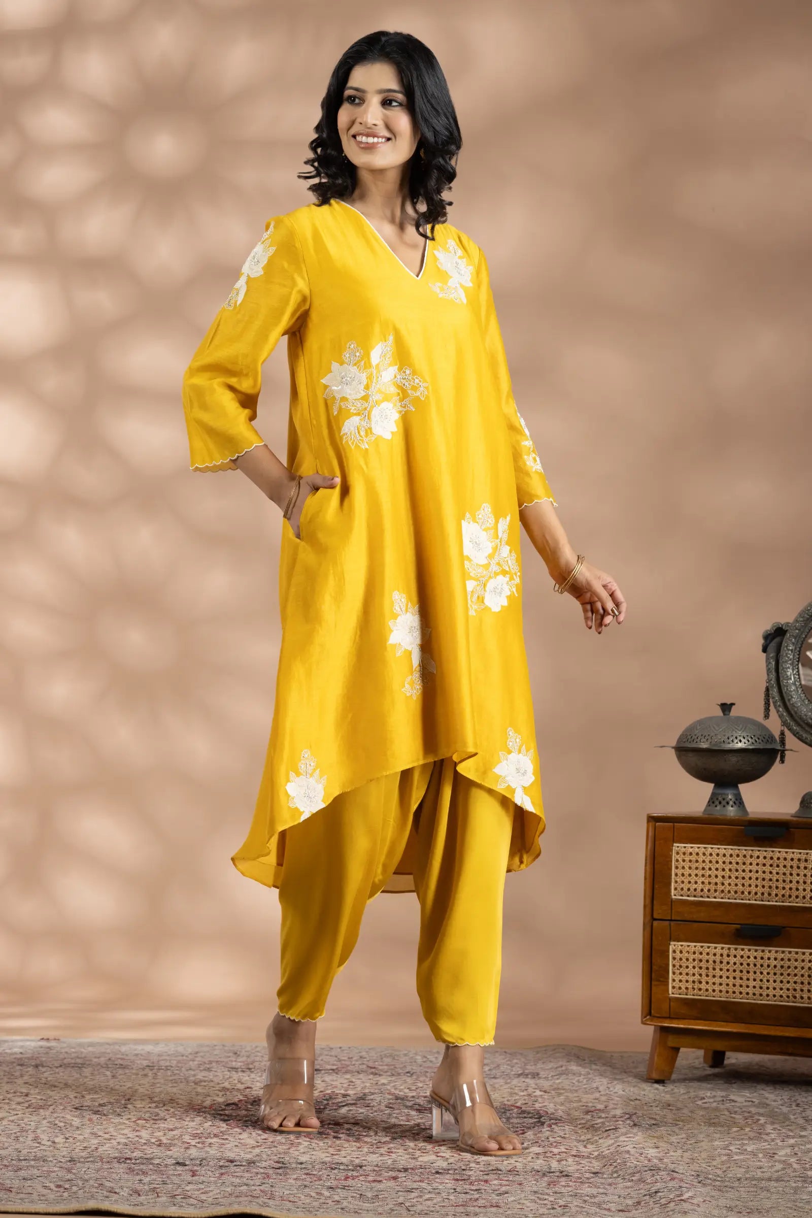 Floral Applique Kurta