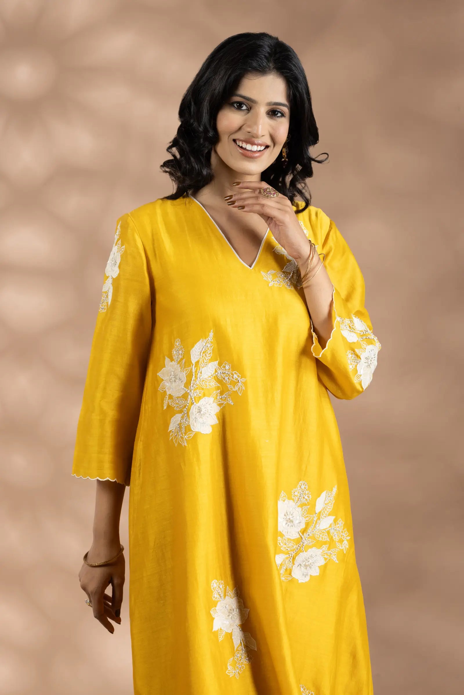 Floral Applique Kurta